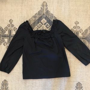 J Crew square neck/off the shoulder top